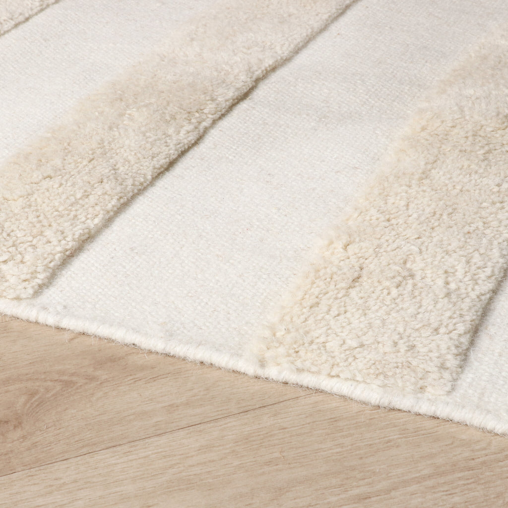 Wool Rug – Judith Lines Cream