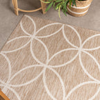 Geometric Outdoor Rug – Faro Ripple Beige