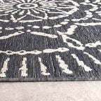 Modern Outdoor Rug - Porto Aztec Gray/Blue