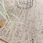 Round Wool Rug - Feline Brown/Blended