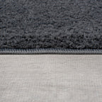 Round shaggy floor rug - Farenzo Grey