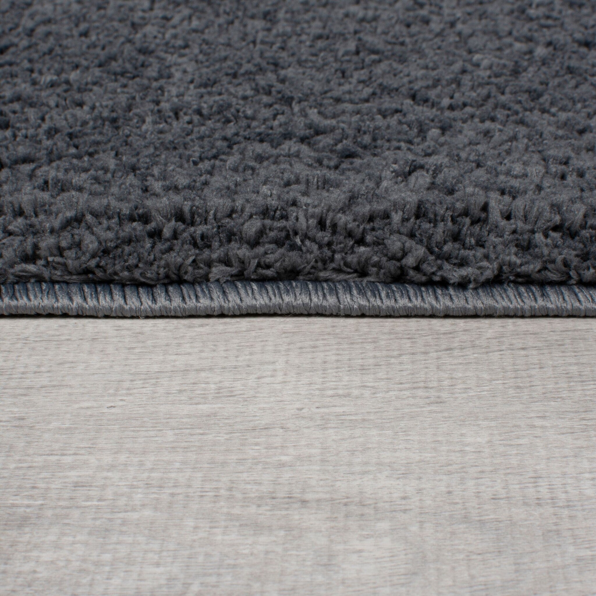 Round shaggy floor rug - Farenzo Grey
