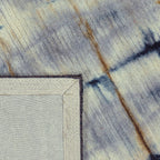 Wool floor rug - Tiphaine Blue/Ochre Yellow