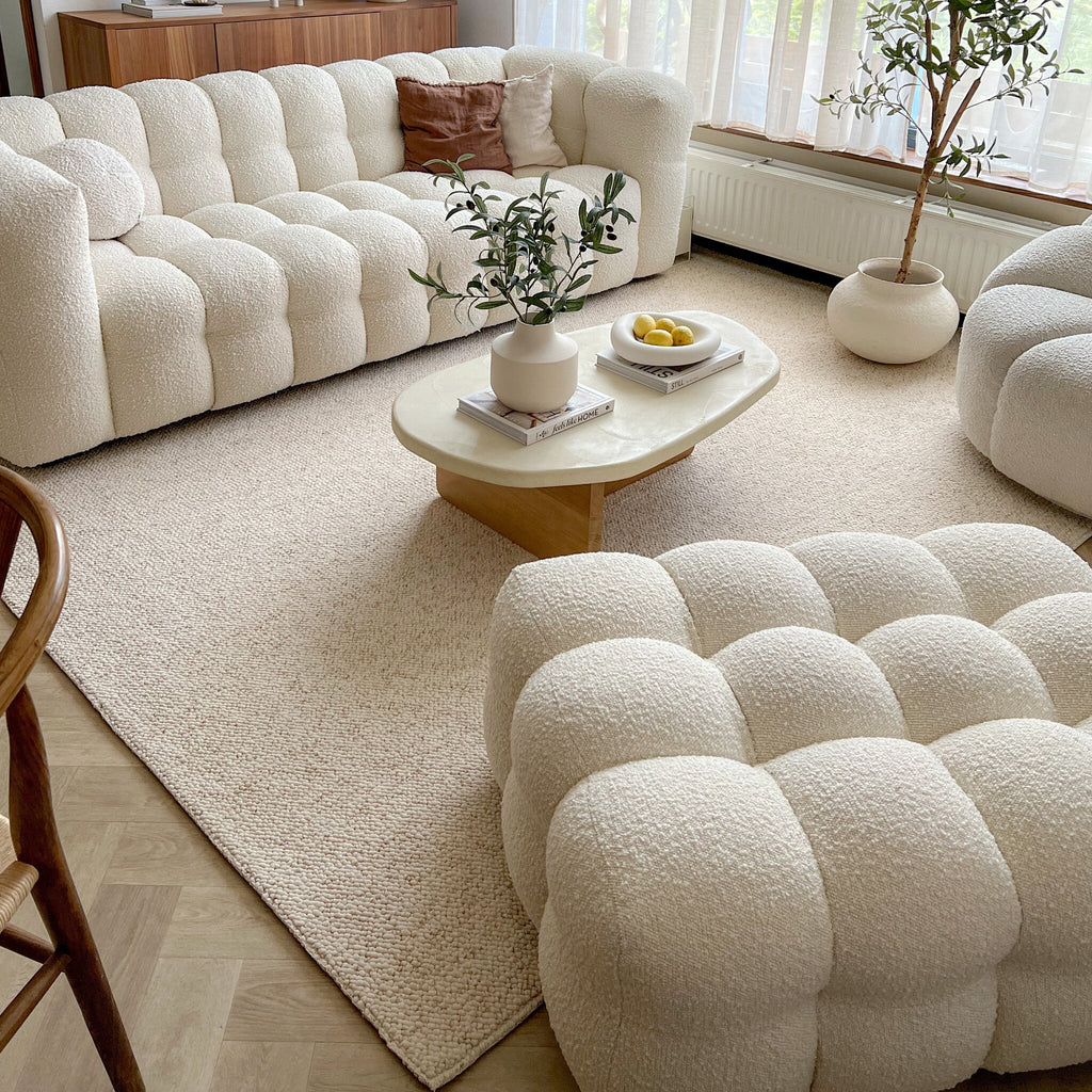 Washable Rug - Bruno Cream/White