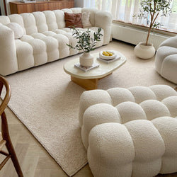 Washable Rug - Bruno Cream/White