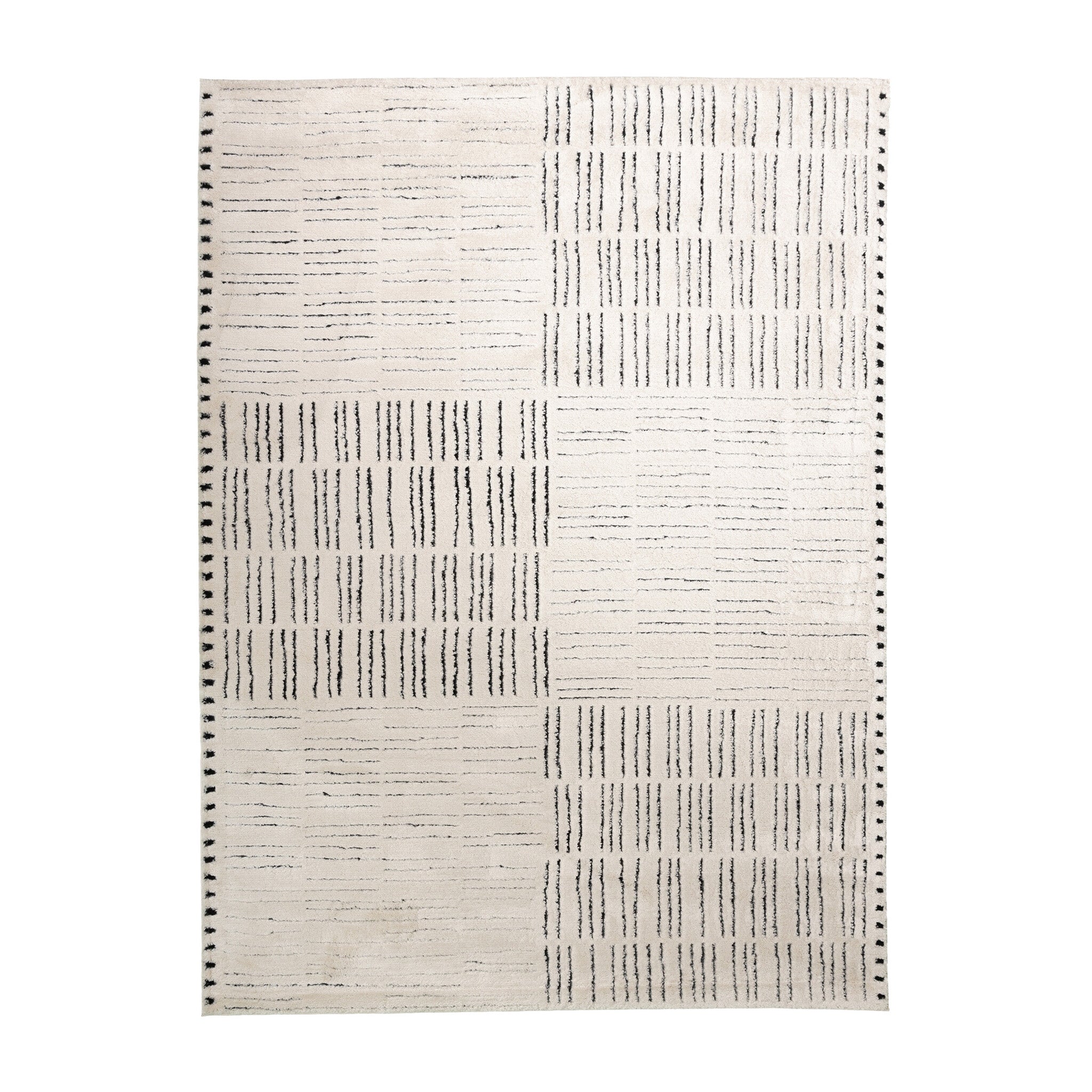 Scandinavian Rug - Yune Lines Cream/Black