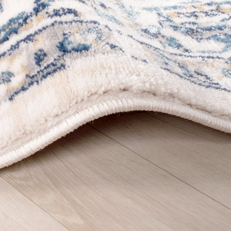 Vintage Rug - Deep Medallion White/Blue