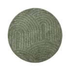 Round Scandinavian rug - Lova Arches Green
