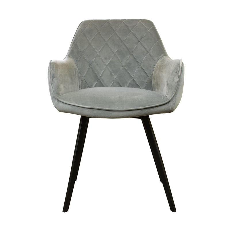 Velvet dining chair - Karl Grey