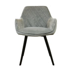 Velvet dining chair - Karl Grey