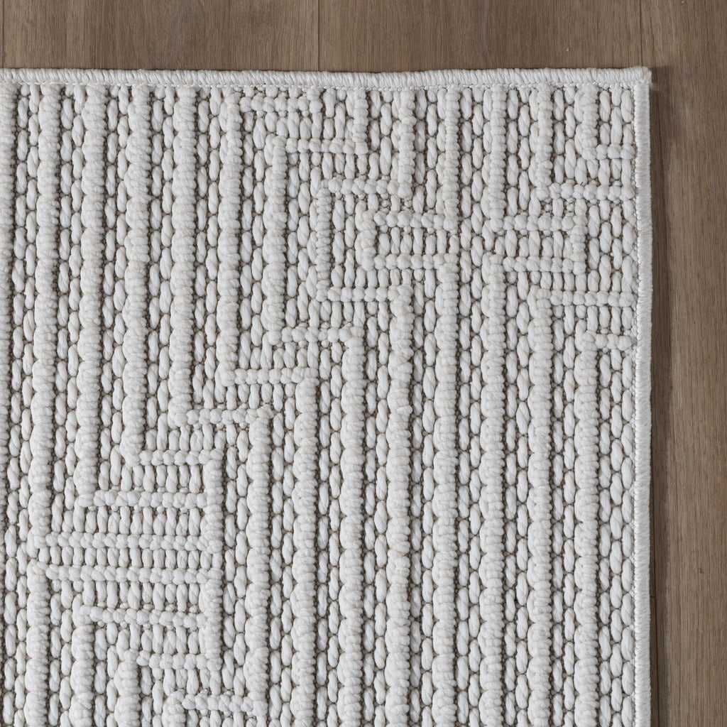 Runner Rug – Hidde 3D Lines White