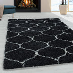 Berber Floor Rug - Agadir Circle Anthracite/Cream