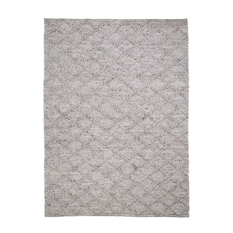 Wool Braided Rug - Knit Grey