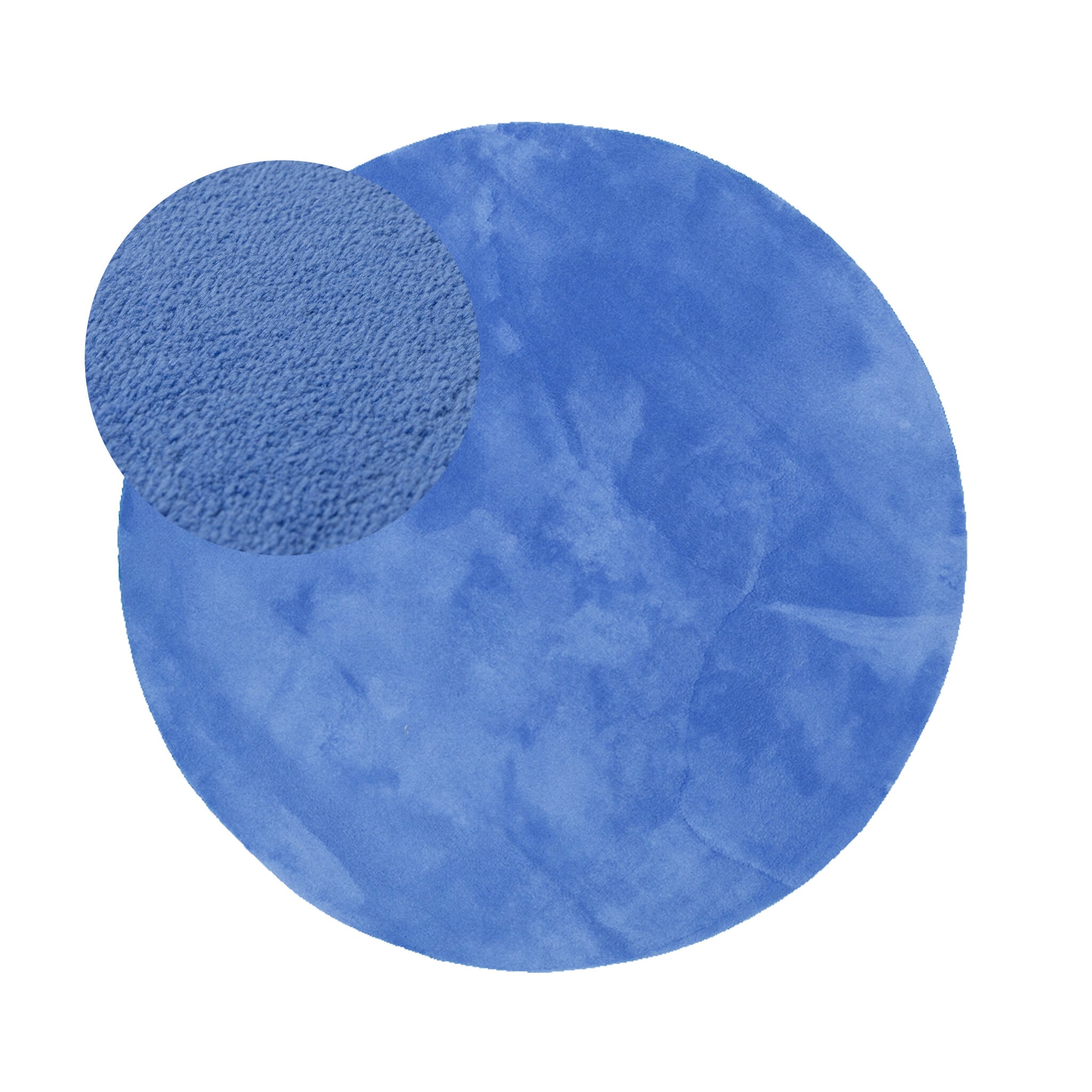 Round Washable Rug - Vivid Blue