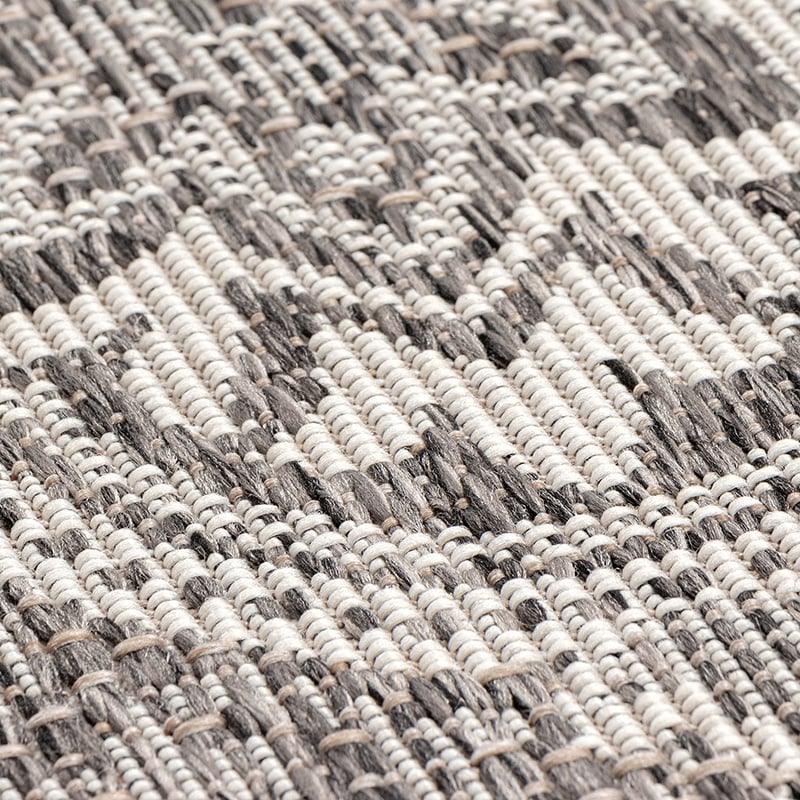 Round Outdoor Rug - Summer Oriental Grey
