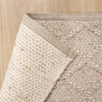 Wool Woven Rug - Knit Beige