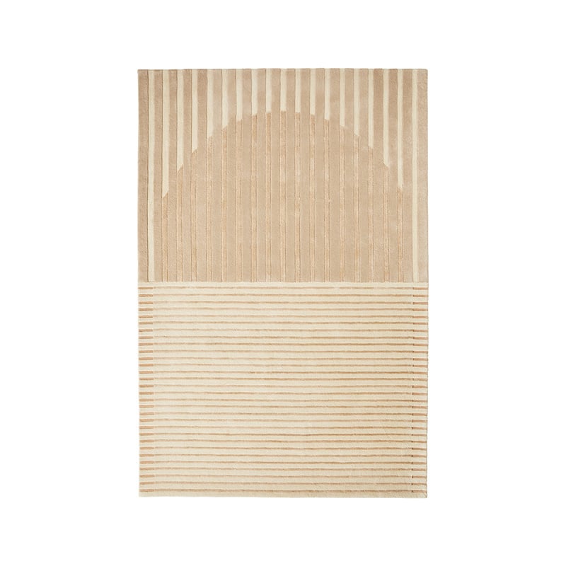Modern wool floor rug - Fano Beige