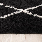 High Pile Rug - Grand Lines Black/Cream