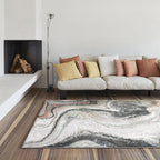 Square modern floor rug - Aspen Green 7270