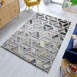 Graphic floor rug - Mado River Grey