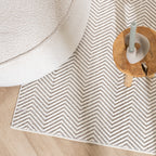 Sustainable floor rug - Lorre Lines Cream/Grey