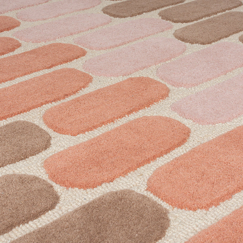 Modern area rug - Rado Fossil Terracotta
