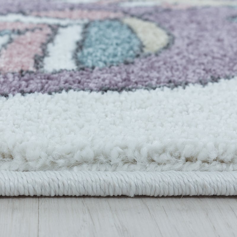 Round children's floor rug - Fleurtje Bear Yellow