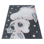 Children's floor rug - Fleurtje Dragon Pink