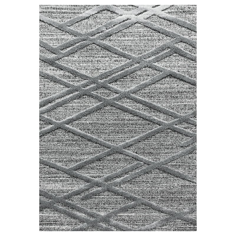 Scandinavian floor rug - Pitea Double Grey