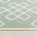 Modern Outdoor Rug - Playa Geo Green