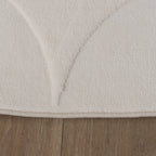 Round Scandinavian Rug - Charm Circles White