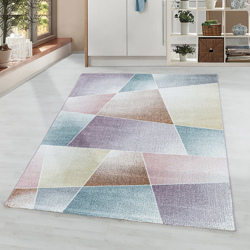 Low-pile floor rug - Smoothly Design Multicolor