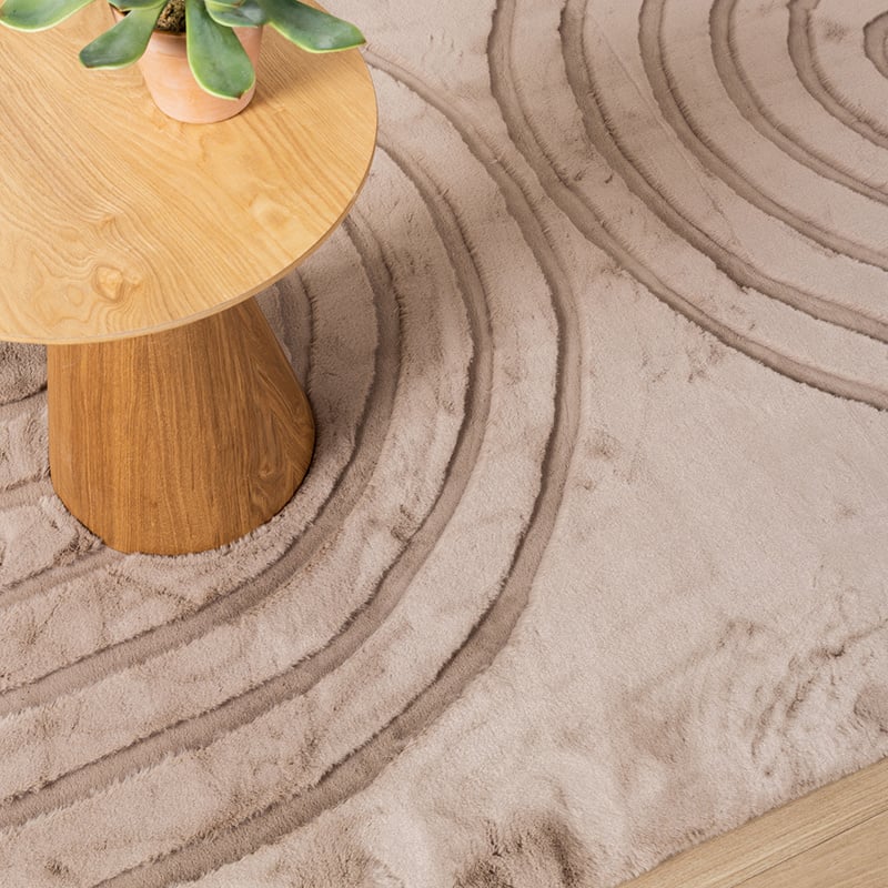Soft High Pile Rug - Carvy Arches Taupe