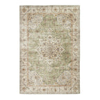 Vintage Outdoor Rug - Santo Medallion Green