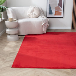 Washable Rug - Vivid Red
