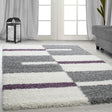 High-pile floor rug - Gala Purple