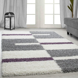 High-pile floor rug - Gala Purple