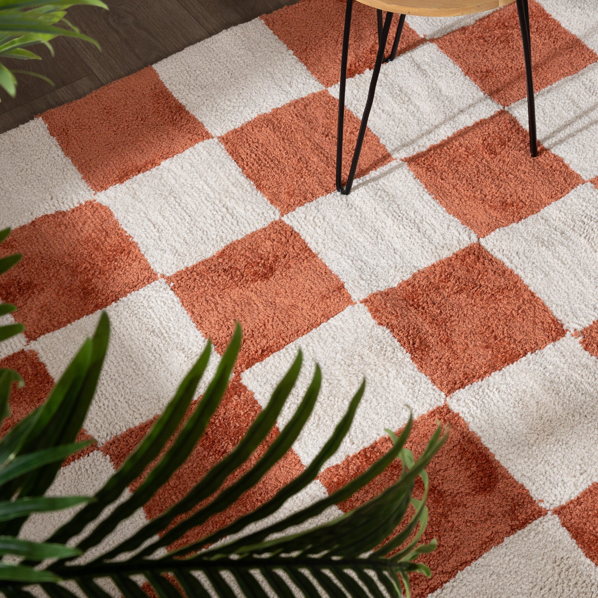 Checkerboard Rug - Blox Terracotta