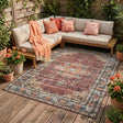 Indoor Outdoor Rug - Kairo Medallion Burgundy