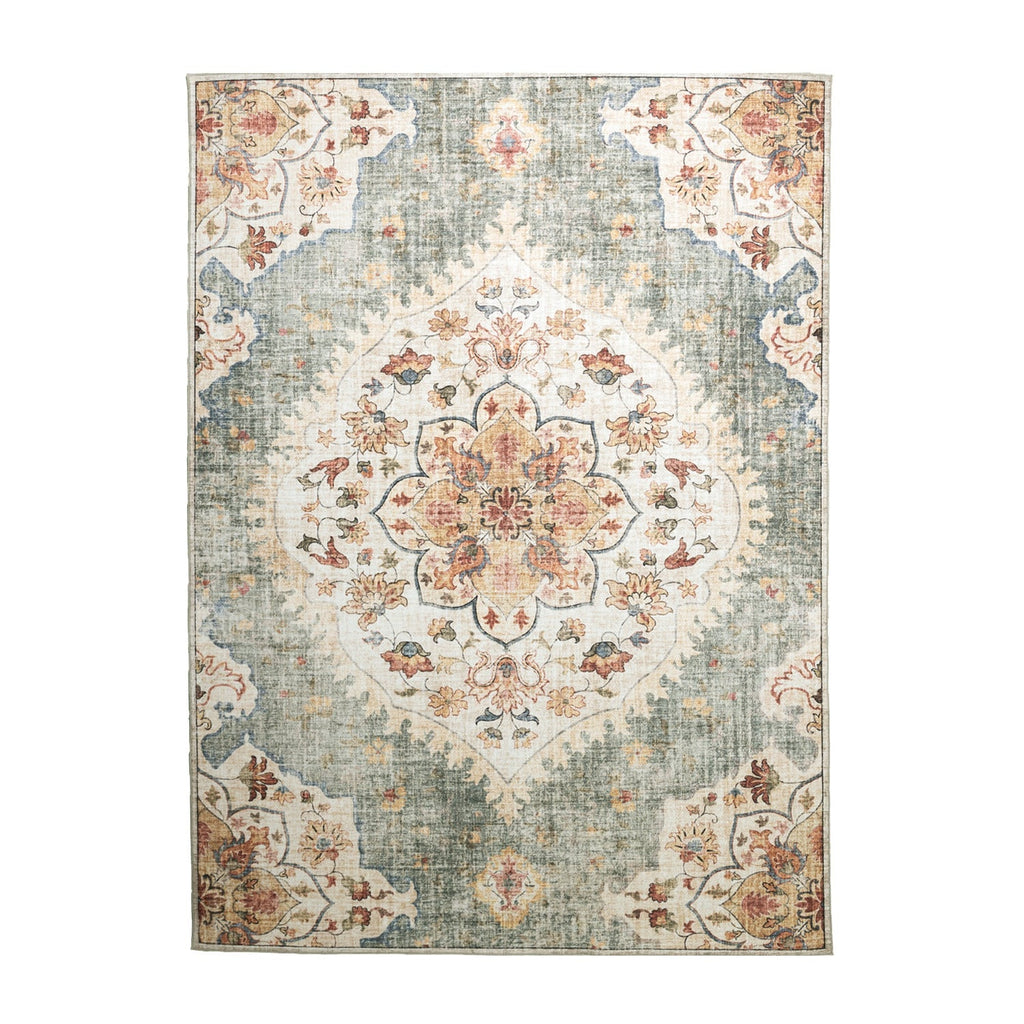 Vintage Outdoor Rug - Santo Mandala Olive Green