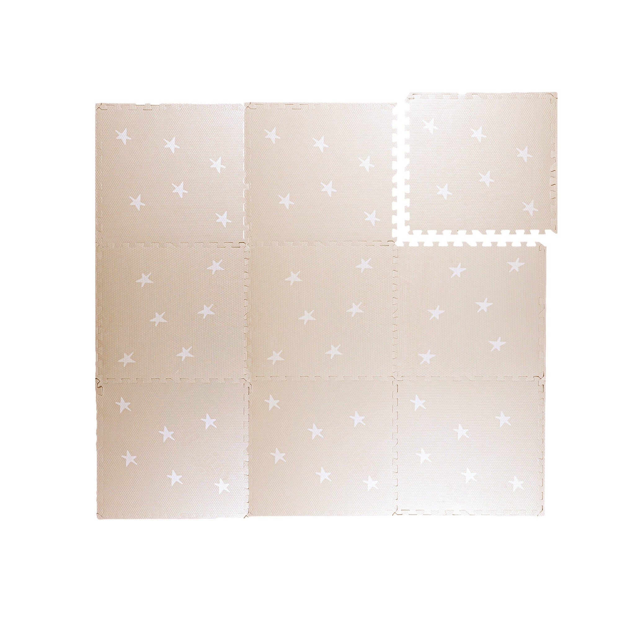 Foam puzzle mat - Alfie XL Stars Grey/Beige