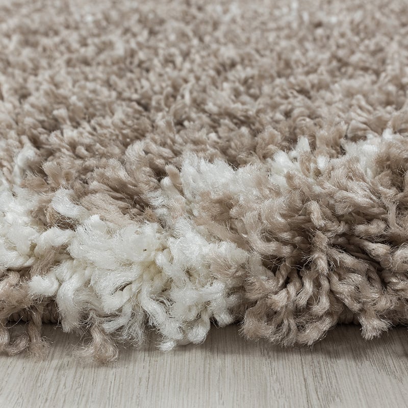 Round Berber Rug - Agadir Lines Beige/Cream