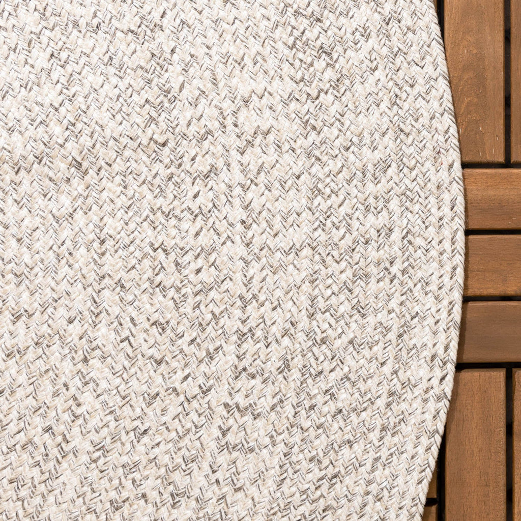Round Jute Outdoor Rug - Bali White