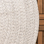 Round Jute Outdoor Rug - Bali White