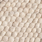 Round Wool Rug - Feline White/Blended