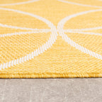 Geometric Outdoor Rug – Faro Ripple Yellow
