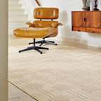 Viscose floor rug - Graphix 3163 Squares Ivory