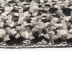 Wool floor rug - Halette Black/White