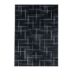 Modern floor rug - Streaky Skretch Black/Grey