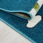 Children's Floor Rug - Mila Pirate Blue/Green